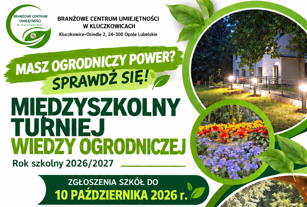 Grafika promująca Turniej Ogrodniczy 